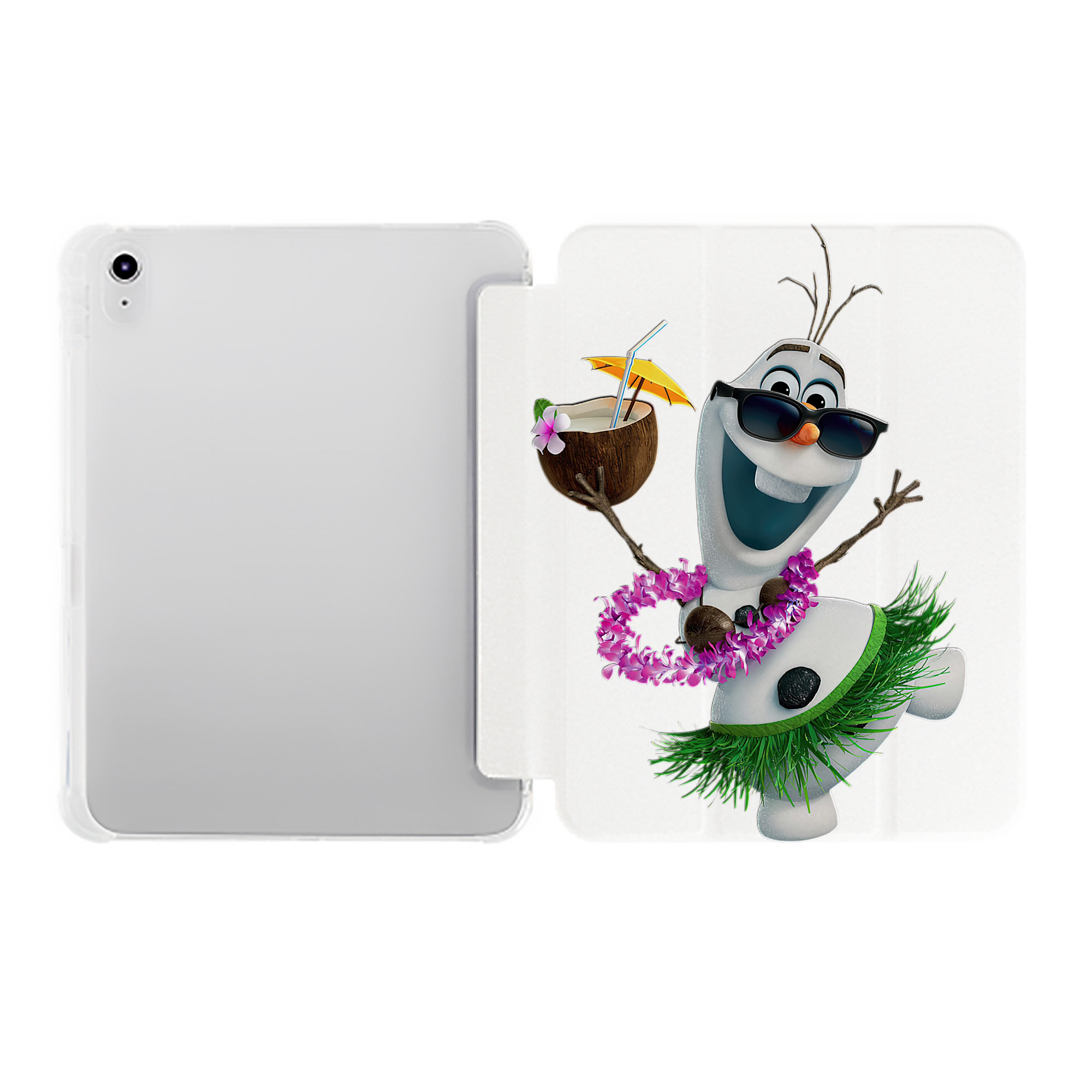 （画像用） アナと雪の女王 アンナ エルサ Frozen Anna Elsa IPad ケース ペン収納付き 三つ折りスタンド PUレザー×シリコン 対応機種9.5/10.5/10.9インチ